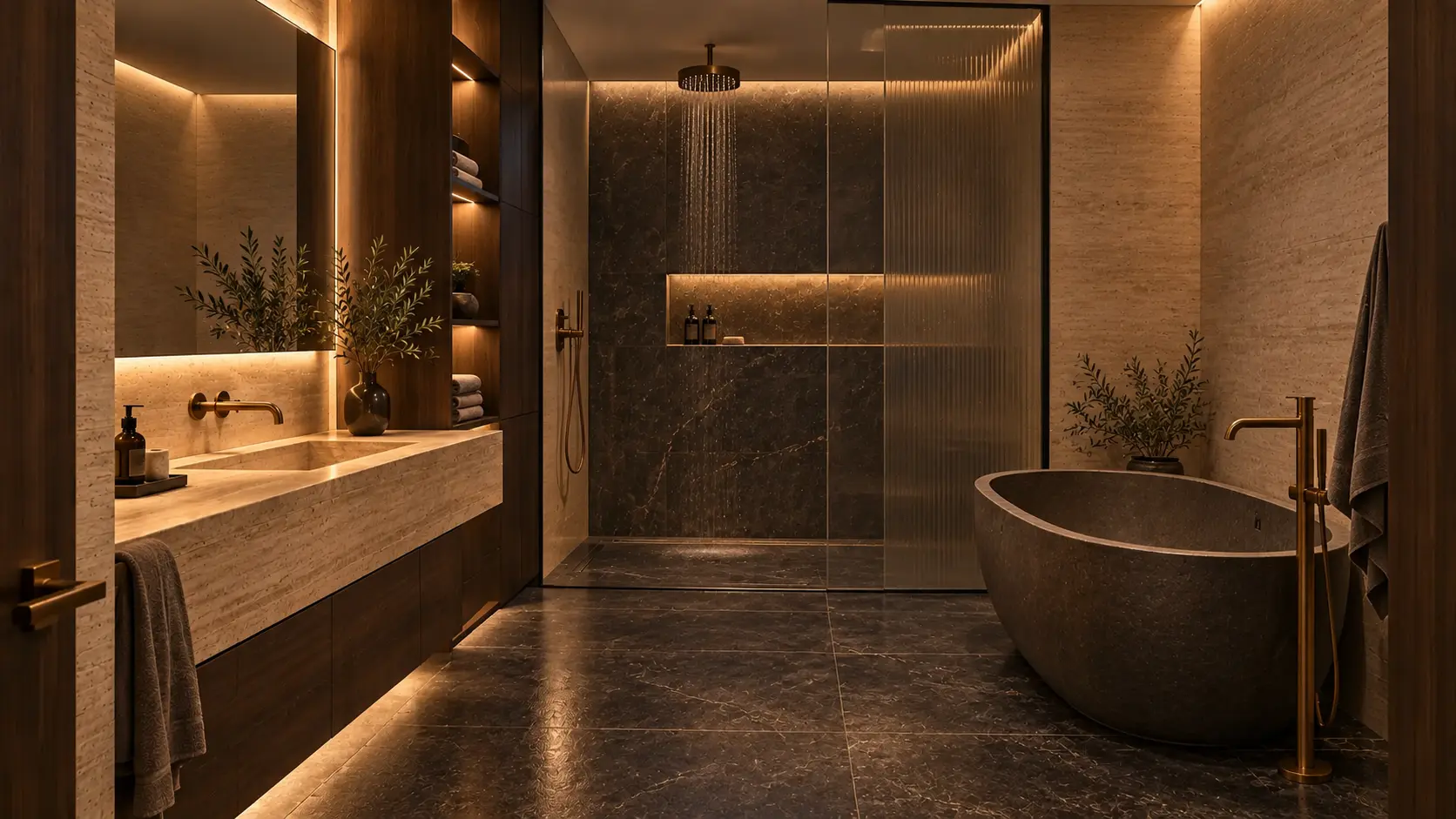 Inner bath: Light becomes the window.