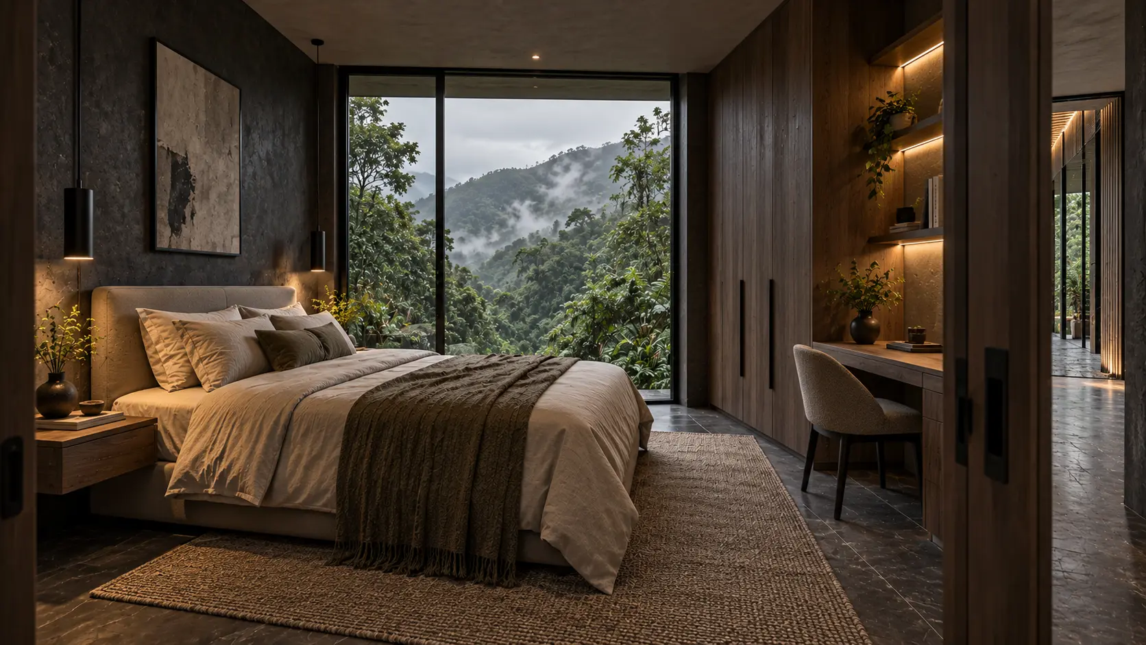 Casa Galería · secondary suite: Every guest receives a horizon.